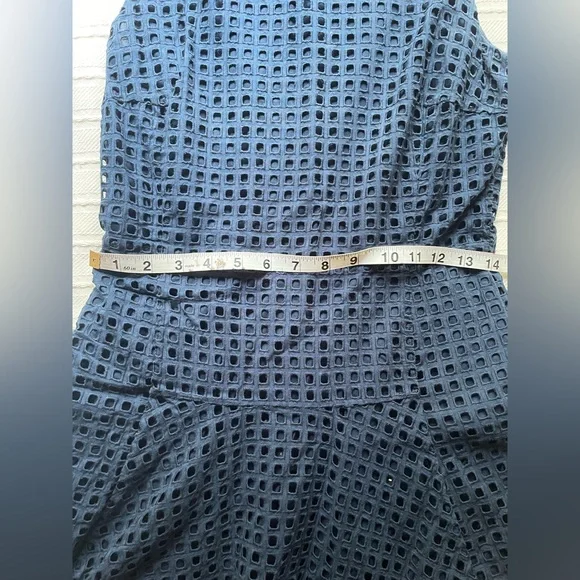 Preppy blue Madewell summer mini dress - Picture 4 of 7